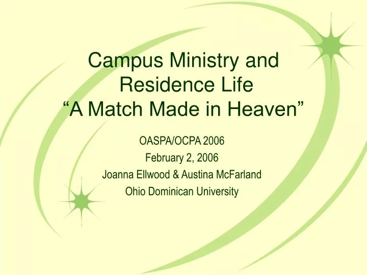 campus ministry and residence life a match made in heaven