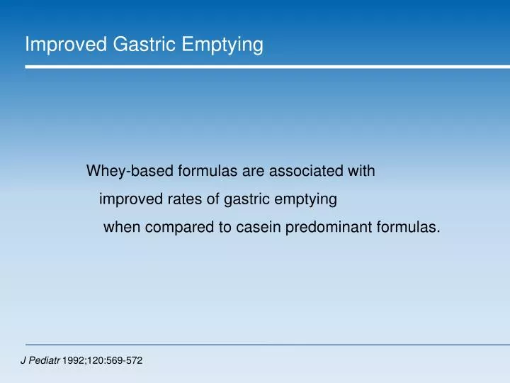 improved gastric emptying