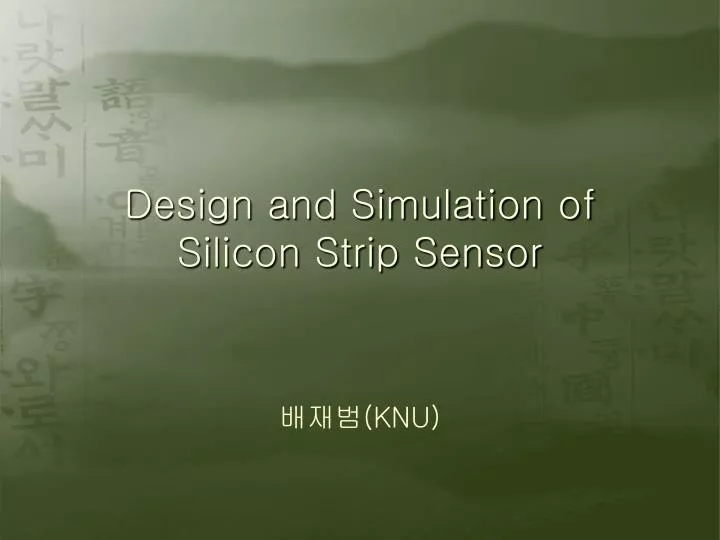 design and simulation of silicon strip sensor