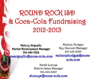 ROUND ROCK ISD &amp; Coca-Cola Fundraising 2012-2013