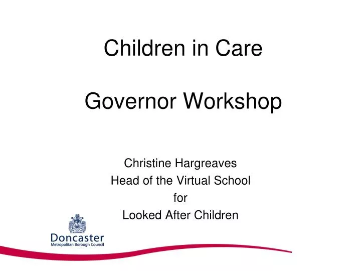 children in care governor workshop