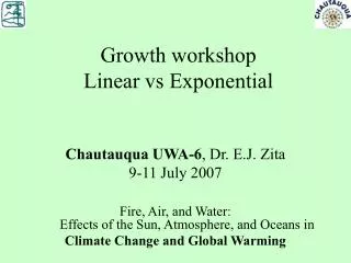 Growth workshop Linear vs Exponential