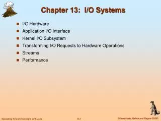 Chapter 13: I/O Systems