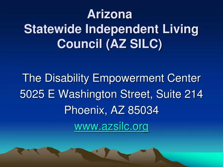 arizona statewide independent living council az silc