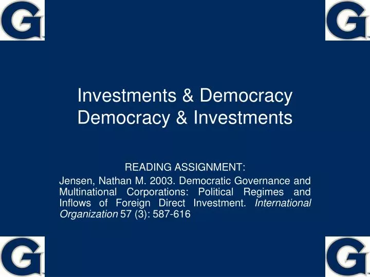 investments democracy democracy investments
