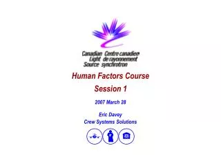 Human Factors Course Session 1