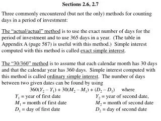 Sections 2.6, 2.7