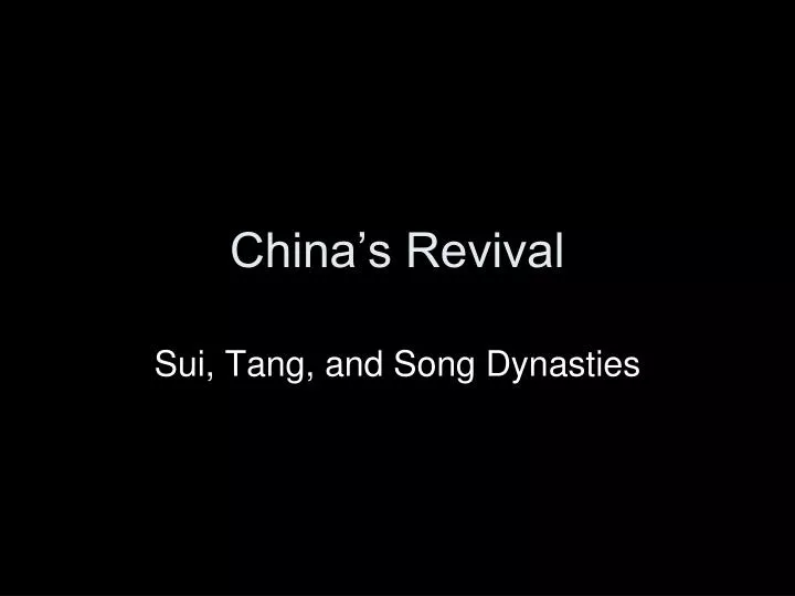 china s revival