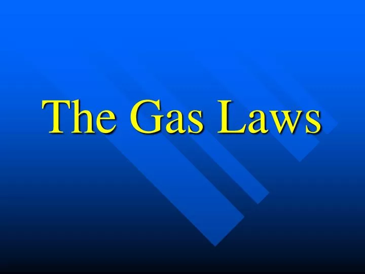 the gas laws