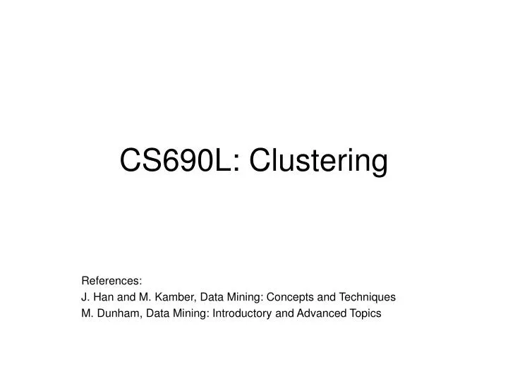 cs690l clustering