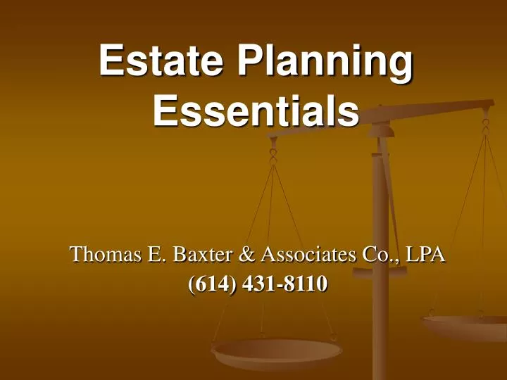 estate planning essentials