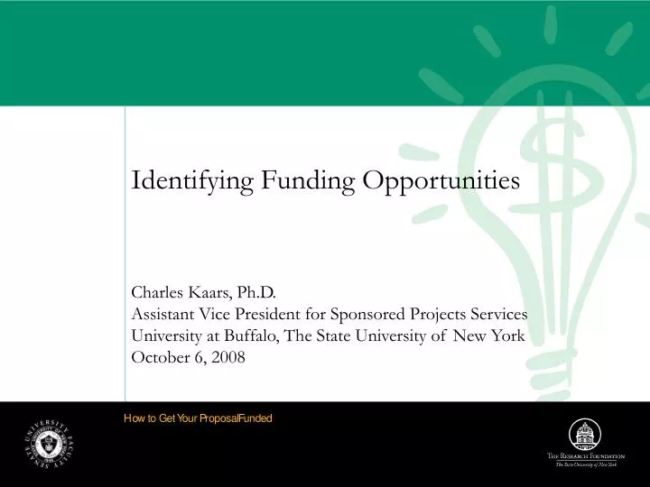 identifying funding opportunities