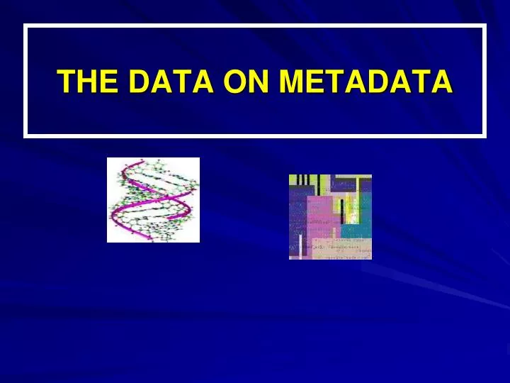 the data on metadata
