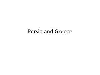 Persia and Greece