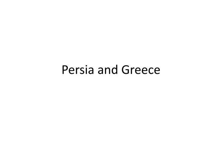 persia and greece