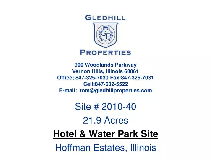 site 2010 40 21 9 acres hotel water park site hoffman estates illinois