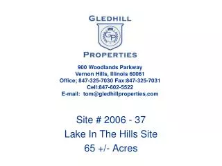 Site # 2006 - 37 Lake In The Hills Site 65 +/- Acres