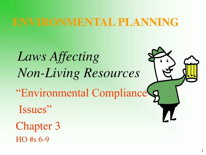 laws affecting non living resources
