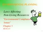 Laws Affecting Non-Living Resources - slide 1