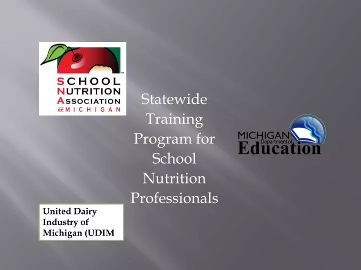 statewide training program for school nutrition professionals