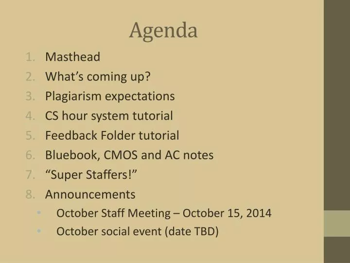 agenda