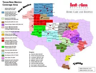 Texas/New Mexico Coverage Area