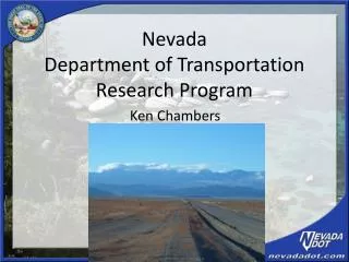 Nevada Department of Transportation Research Program