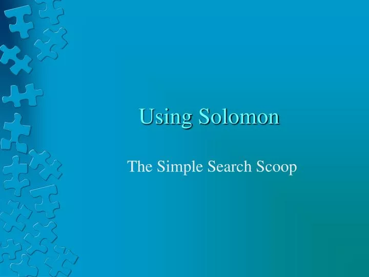 using solomon