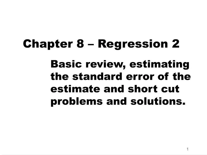 chapter 8 regression 2