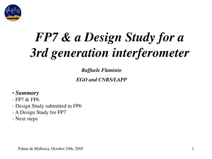 fp7 a design study for a 3rd generation interferometer
