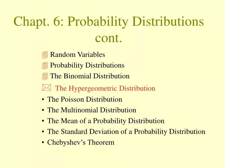 chapt 6 probability distributions cont