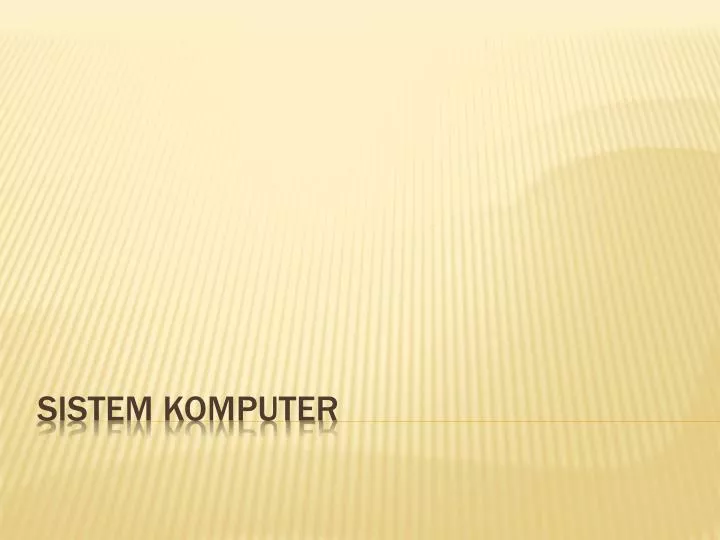 sistem komputer