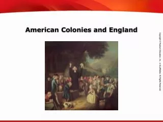 American Colonies and England