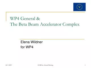 WP4 General &amp; The Beta Beam Accelerator Complex