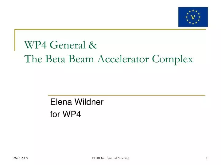 wp4 general the beta beam accelerator complex