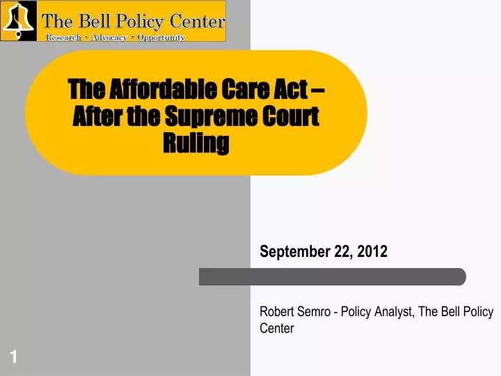 the affordable care act after the supreme court ruling