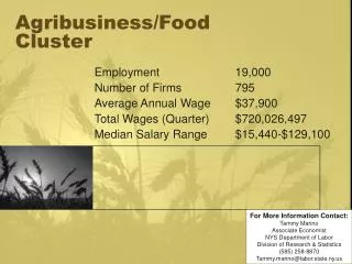 Agribusiness/Food Cluster