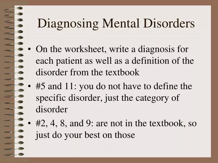 diagnosing mental disorders