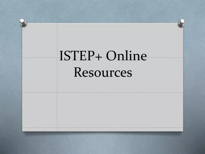 istep online resources