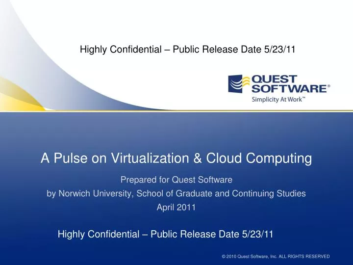 a pulse on virtualization cloud computing
