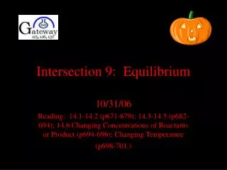 Intersection 9: Equilibrium