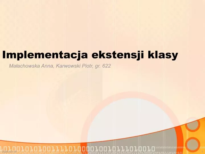 implementacja ekstensji klasy