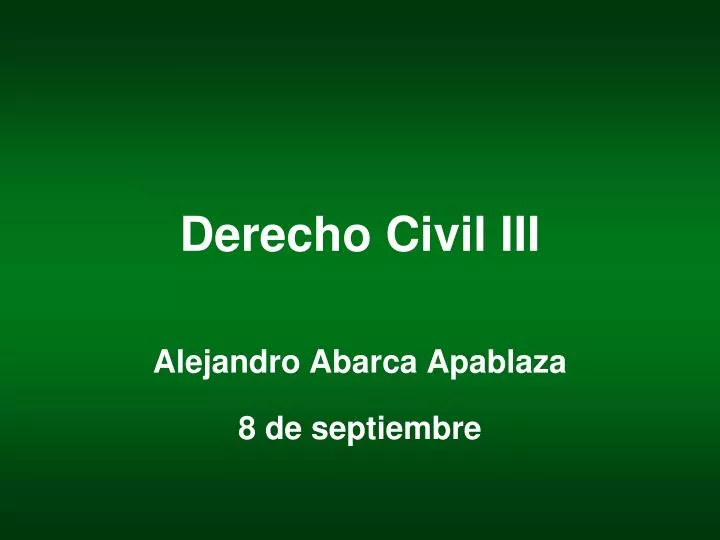 derecho civil iii