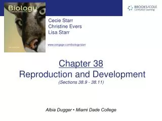 Chapter 38 Reproduction and Development (Sections 38.9 - 38.11)