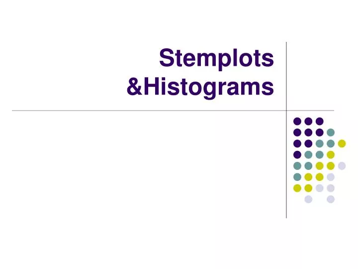 stemplots histograms