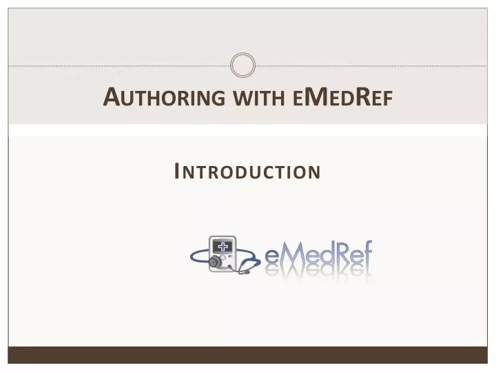 authoring with emedref