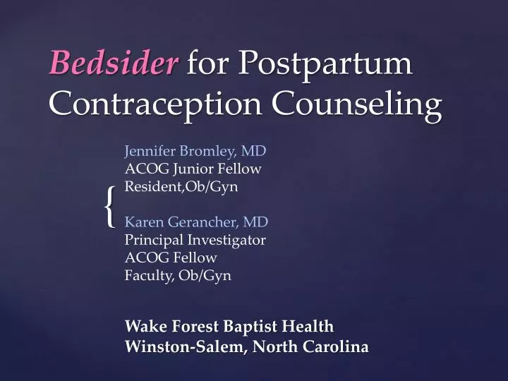 bedsider for postpartum contraception counseling