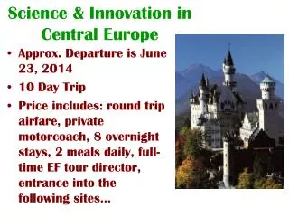 Science &amp; Innovation in Central Europe