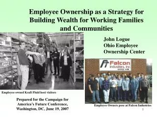 Employee Ownership as a Strategy for Building Wealth for Working Families and Communities