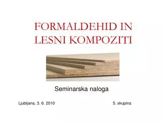 formaldehid in lesni kompoziti